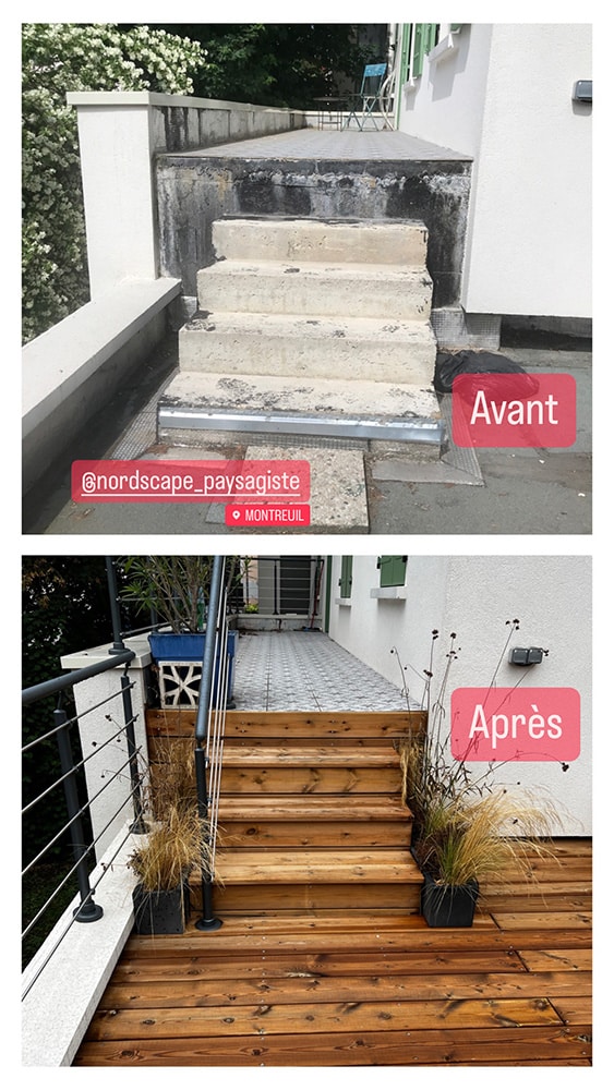 escalier avant après